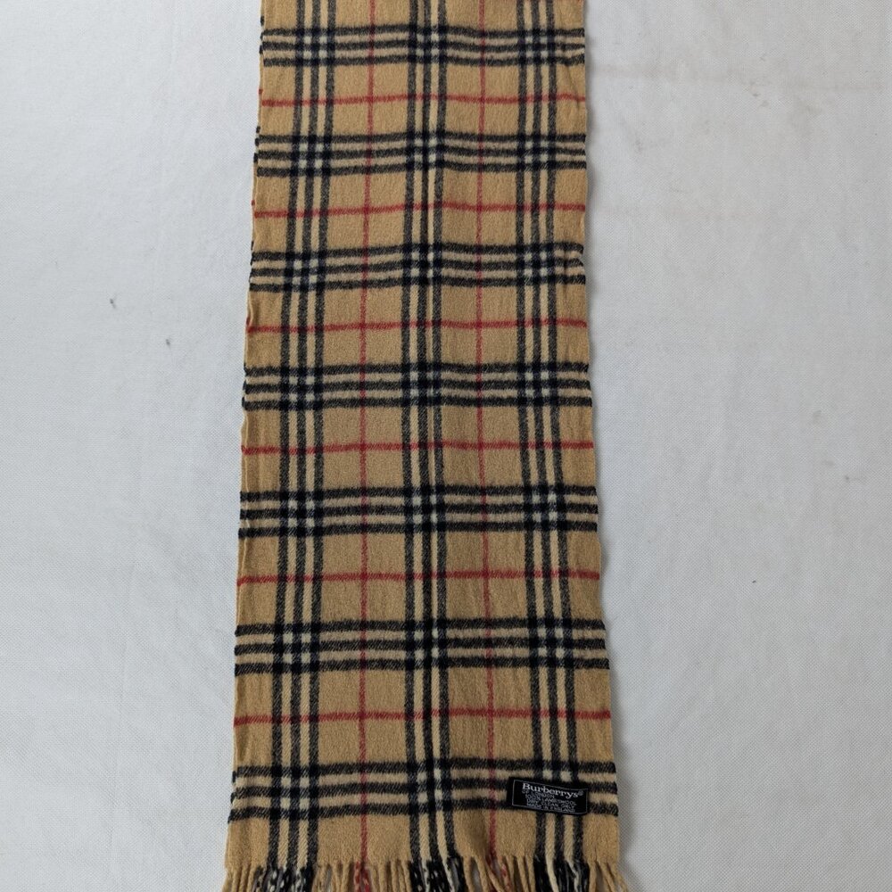 Authentic BURBERRY Lambswool Scarf – Beige Nova Check Plaid – GREAT VALUE - Picture 7 of 7